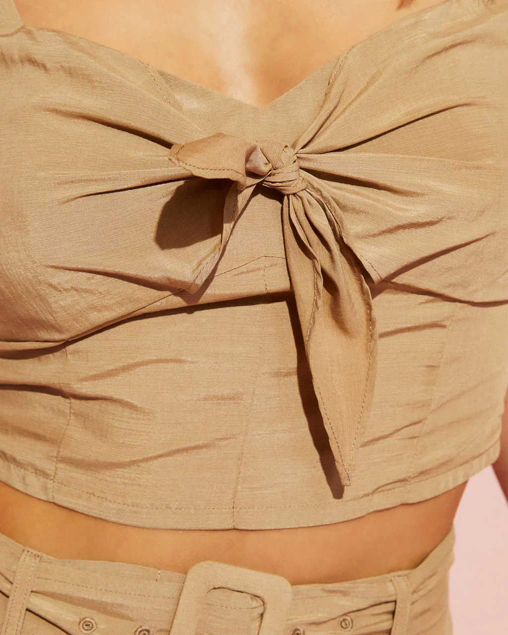 Tisdale Front Tie Crop Top