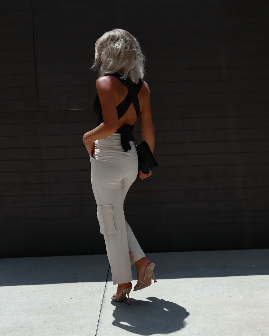 Katiana Drawstring Linen Cargo Pants