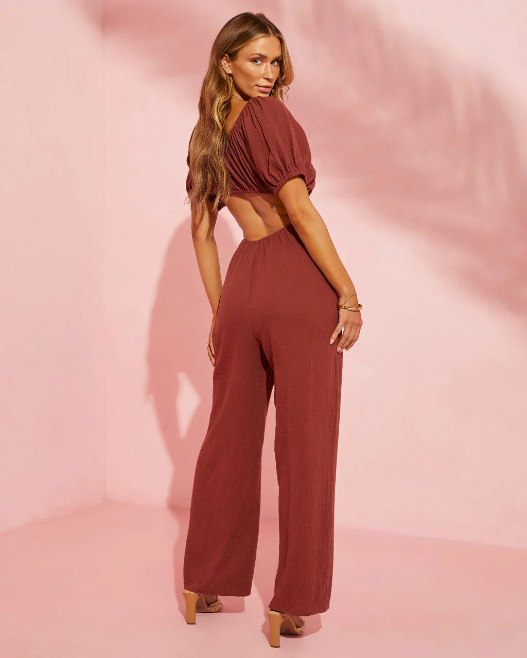 Jhene Cutout Short Sleeve Jumpsuit