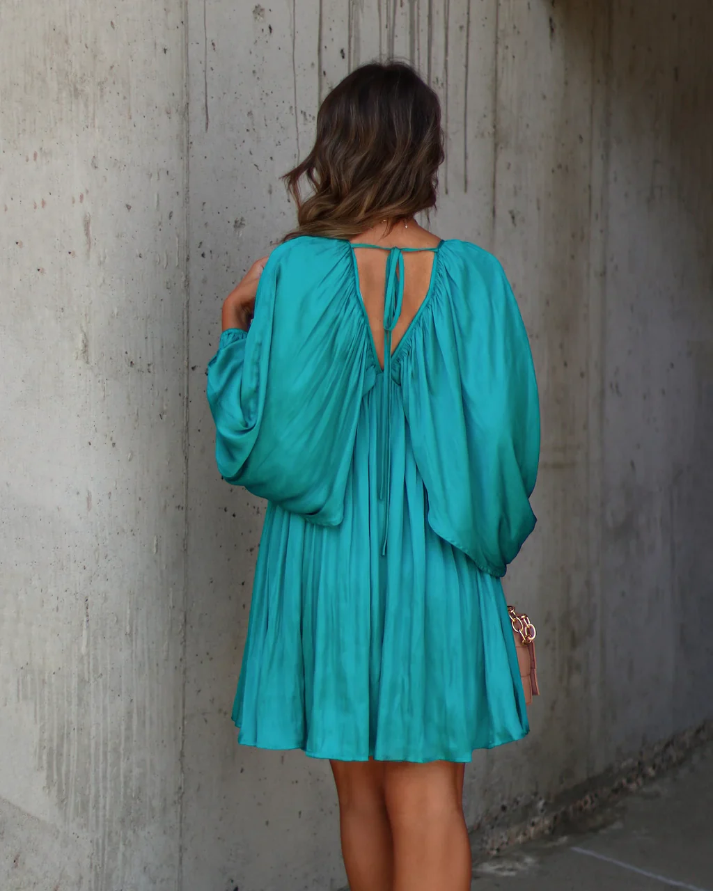 Flying Colors Satin Babydoll Dress