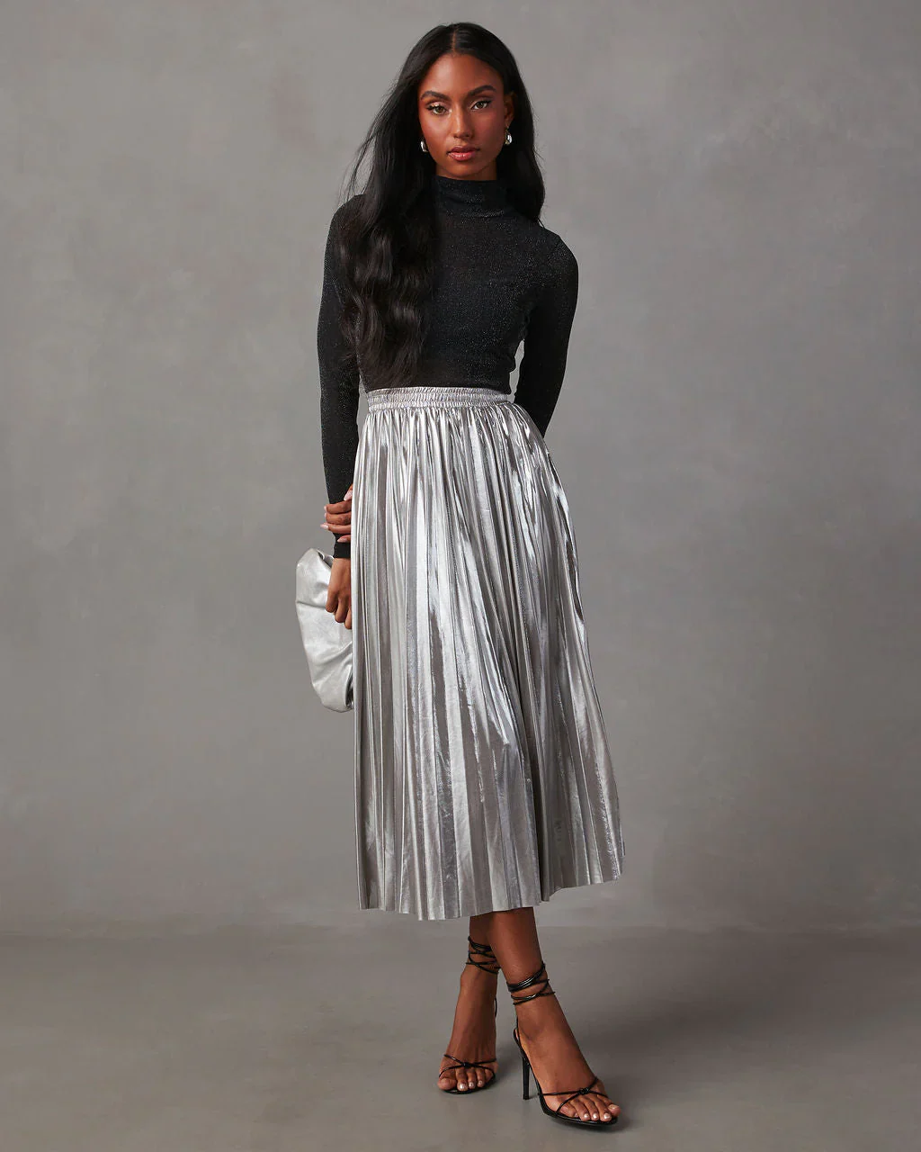 Electric Energy Pleated Midi Skirt