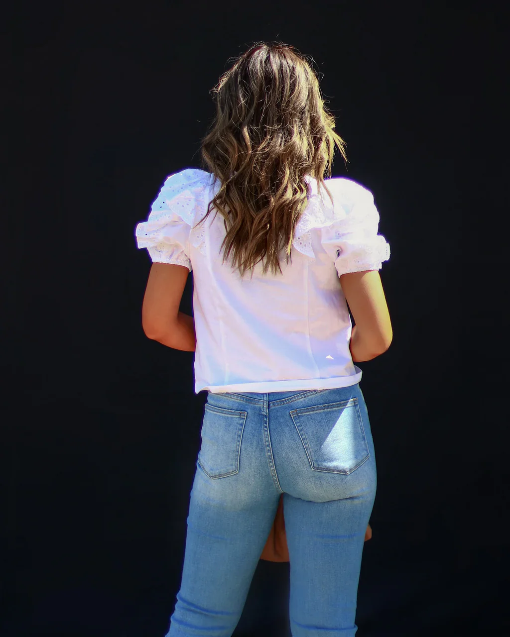 Lucia Cotton Eyelet Puff Sleeve Top