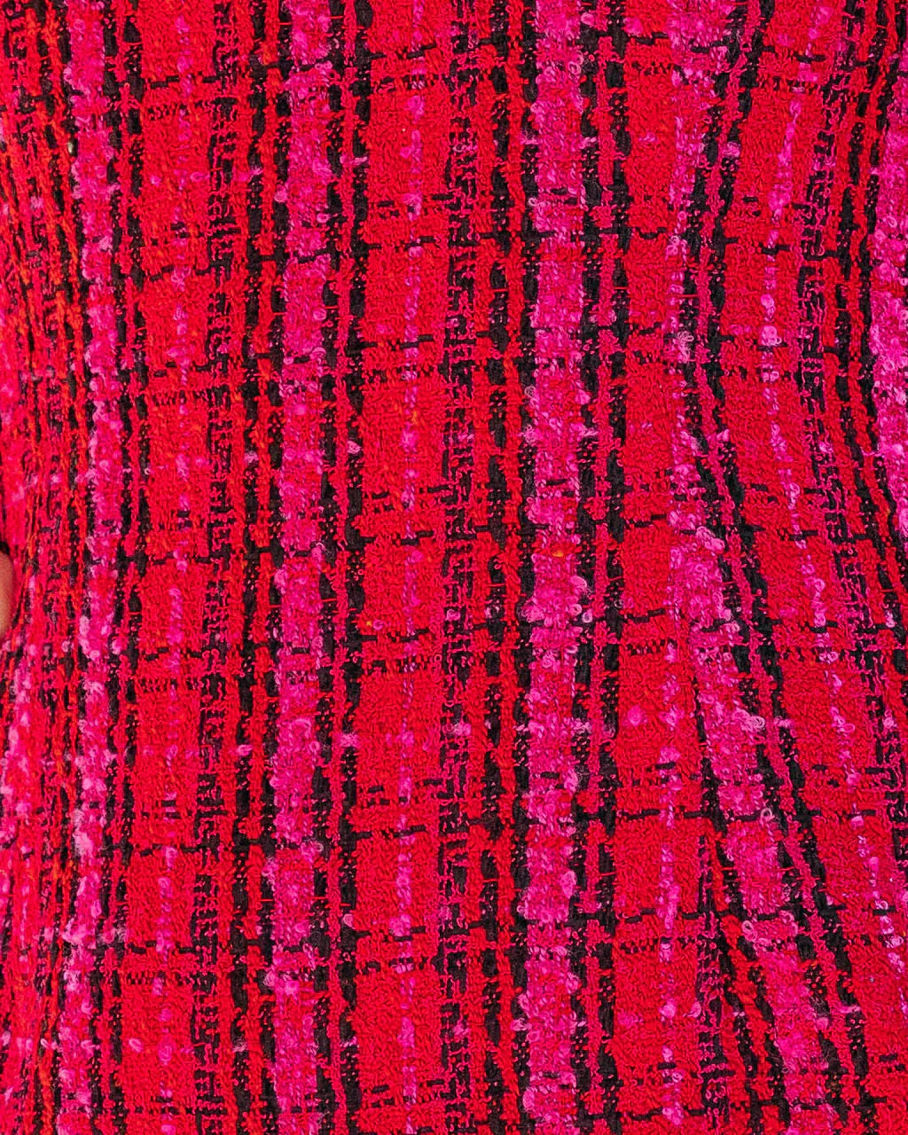 Just Like Me Tweed Plaid Mini Dress